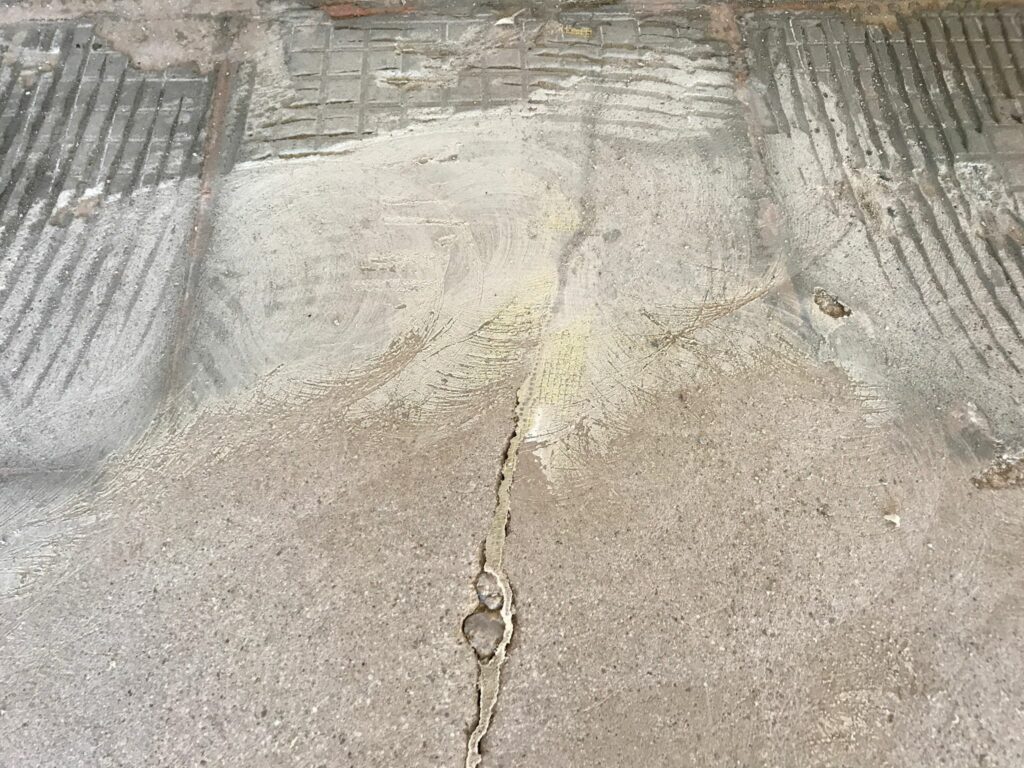 concrete thinset mortar removal